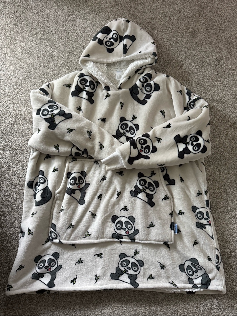 Cozy Oodie Panda Kids' Hooded Wearable Blanket